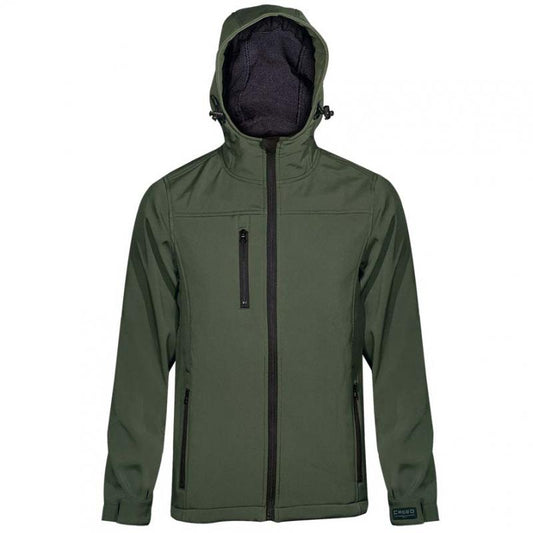 FAGEO SOFTSHELL JACKET WITH HOOD KHAKI