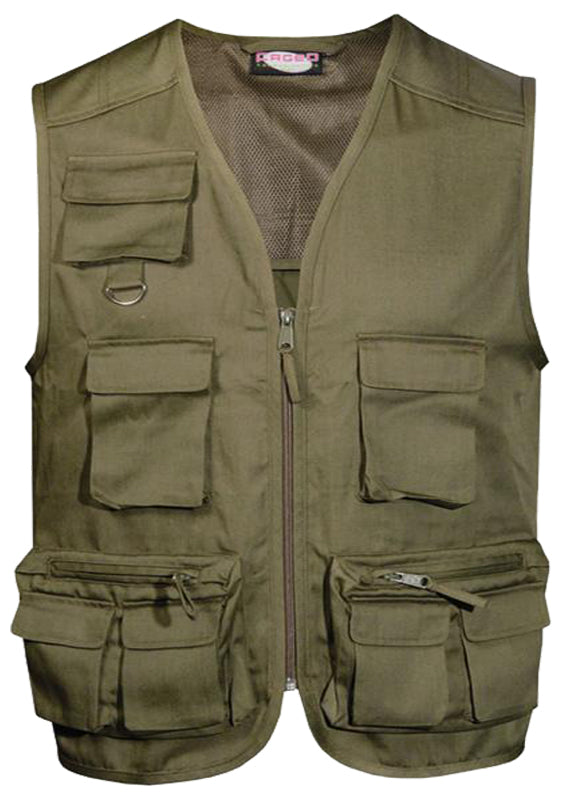 FAGEO MULTI POCKET GILET KHAKI