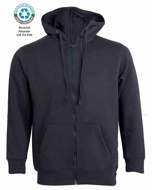 K-PRIME HOODED WITH ZIP 330gsm BLACK