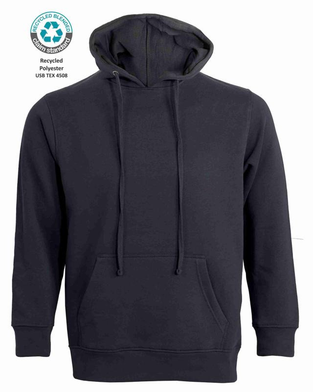 K-PRIME HOODED NO ZIP 330gsm BLACK