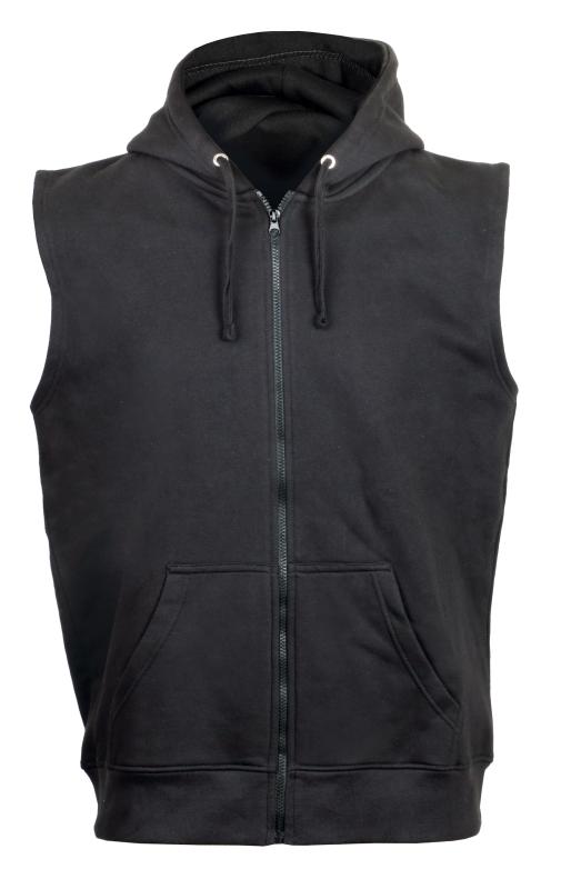 K-PRIME GILET HOODED WITH ZIP 330gsm BLACK