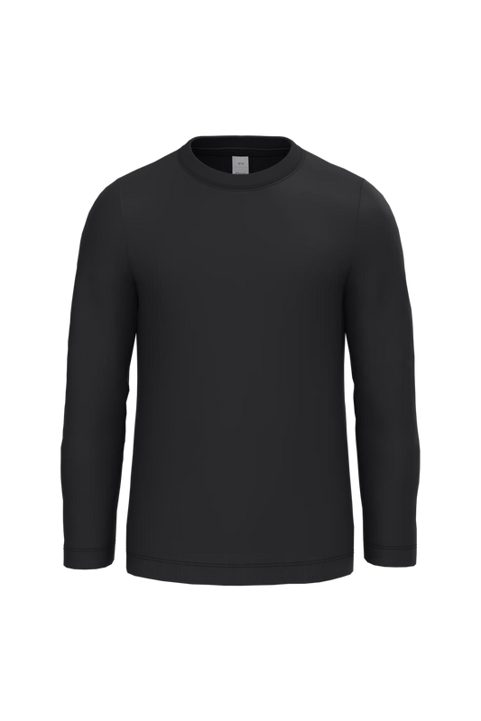 B&C KIDS T-SHIRT LSL #E150 BLACK