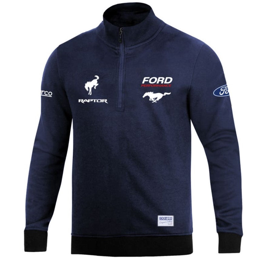 SPARCO FORD HALF ZIP SWEATSHIRT NAVY BLUE