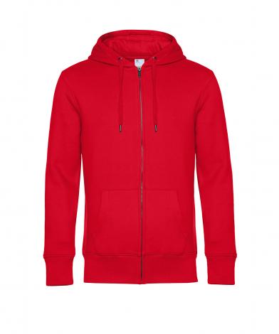 B&C KING ZIP HOODED RED