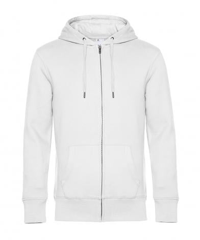 B&C KING ZIP HOODED WHITE