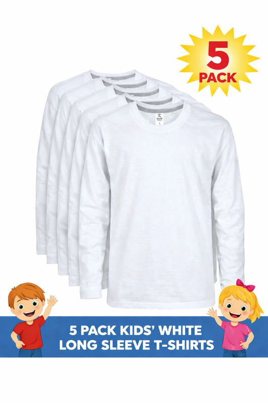 K-PRIME KIDS LSL T-SHIRT 155gr WHITE